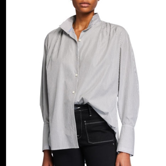 Excellent Condition Frame Pleated Clean Collar Shirt - Picture 5 of 12